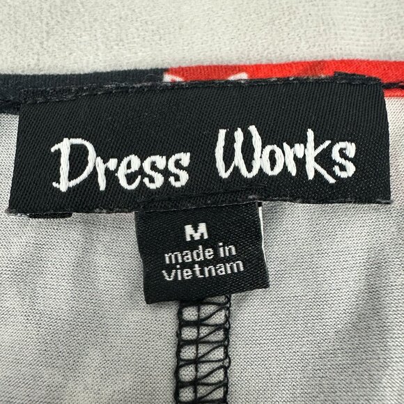 Christmas Santa Print Dress With Long Sleeves For Women Size Medium - Picture 3 of 5